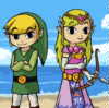 Link and Zelda Wind Waker style