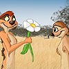 Msondo and Kimya with a little flower. :)